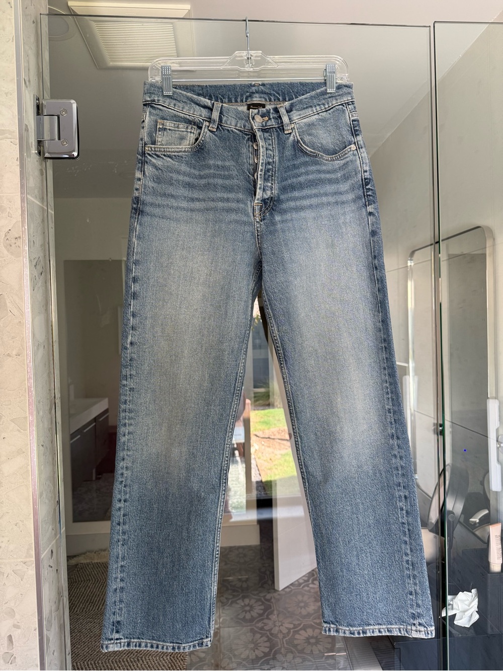 Massimo Dutti Light Blue Straight Leg Jeans